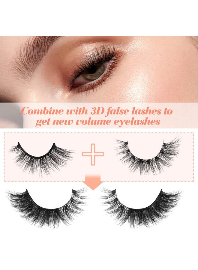 Half Lashes Mink Natural Cat Eye Wispy False Eyelashes Fluffy Volume Strip Fake Eyelashes Accent Corner 3/4 Eye Lashes Diy Cluster Faux Mink Half Eyelashes 14 Pairs Black