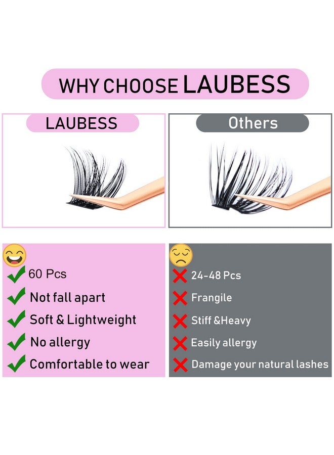 Lash Clusters 916Mm Individual Lashes Wispy Cluster Lashes Mixed Length Reusable Eyelash Clusters Diy Eyelash Extension Individual Lash Extension Supplies (020.07C 916Mm)