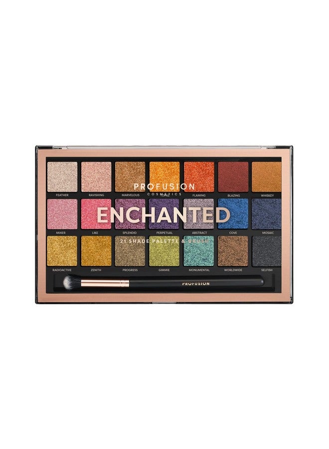 Enchanted 21 Shade Eyeshadow Palette And Brush