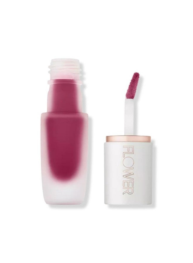 By Drew Barrymore Perfect Pout Lip Color Soft Matte Finish Liquid Lipstick Comfortable + Lightweight Feel (Fig)