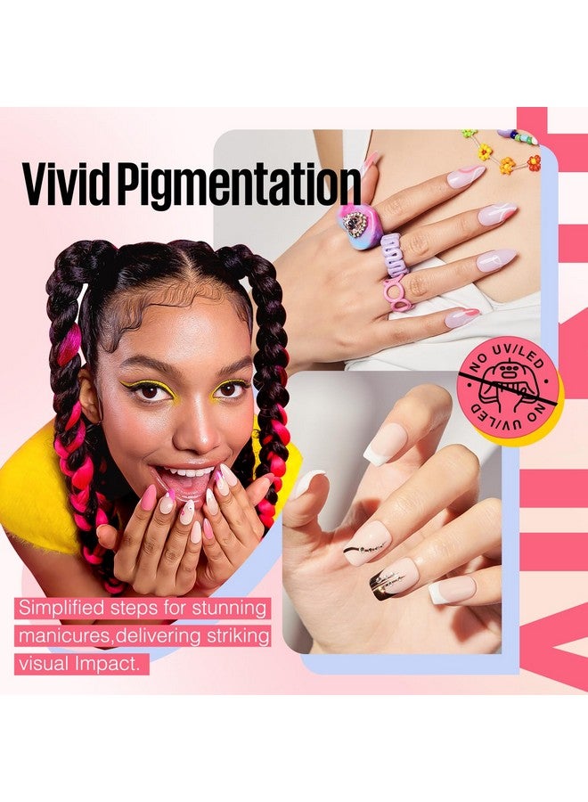 Dip Powder Nail Kit Pink Blue Purple White Black Red 32 Multicolors Dipping Powder With Base Top Coat Activator Brush Saver Liquid Set Classic All Seasons Tones French Nail Art Manicure Salon