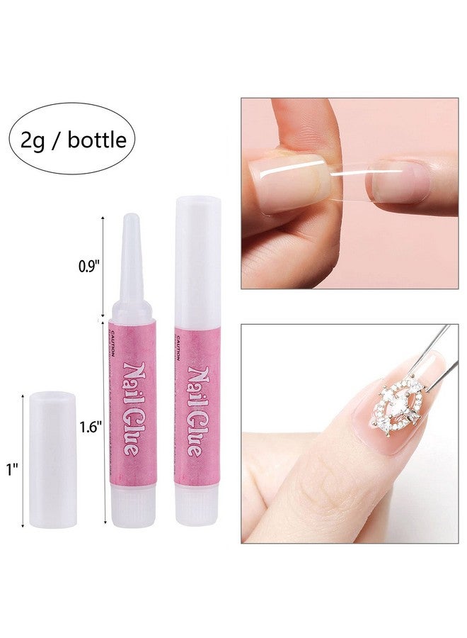 30Pcs Nail Glue For Acrylic Press On Nail Tips Adhesive Super Bond For Diy Nail Art 2Gpc