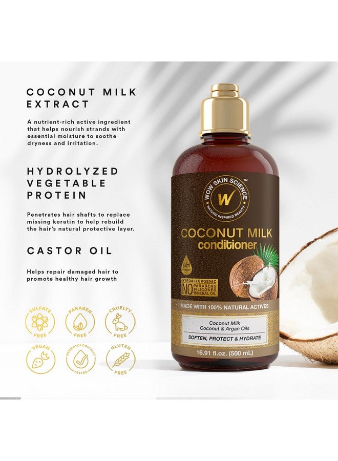 Coconut Milk Hair Conditioner For Dry Hair Deep Conditioner For Dry Damaged Hair Sulfate Free Conditioner Curly Hair Conditioner Conditioner For Men & Women