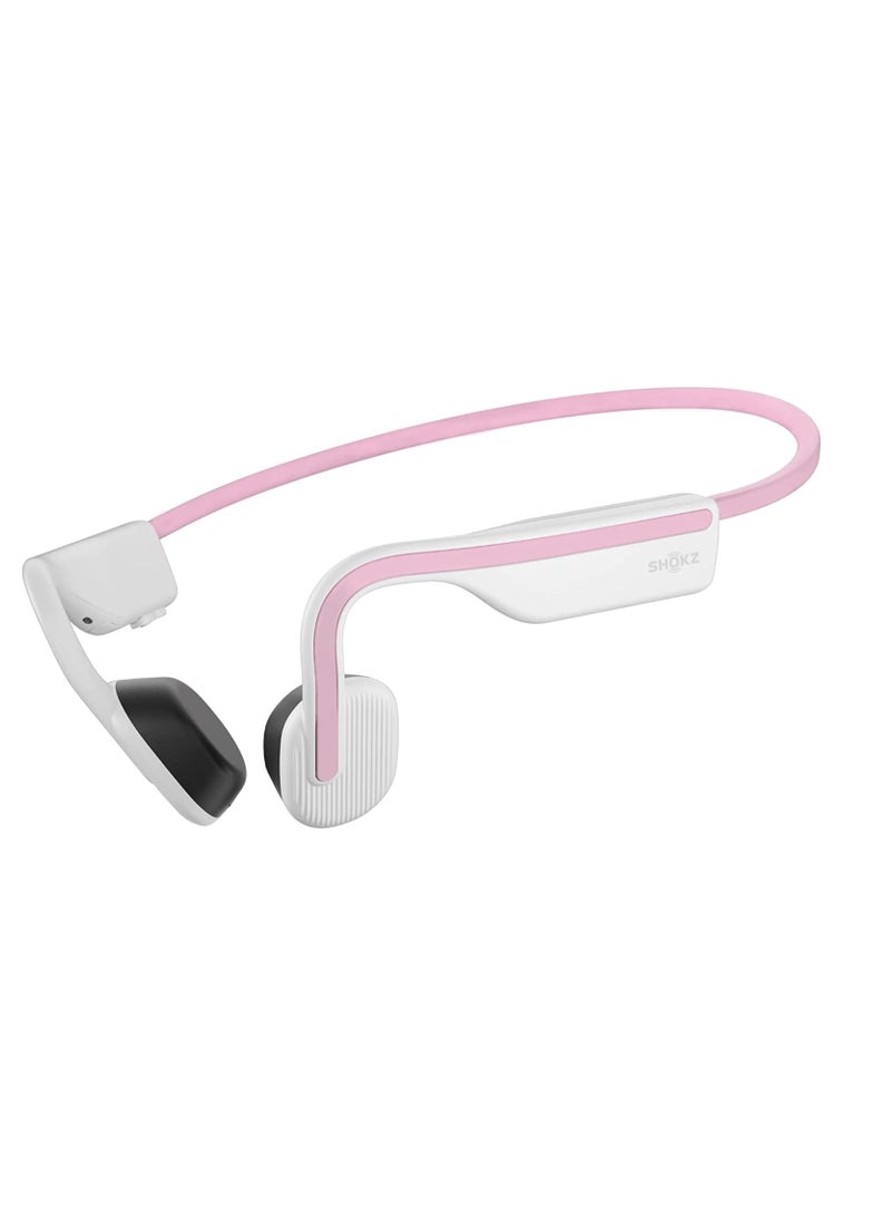 OpenMove Bluetooth Wireless Headphones with Mic, Bone Conduction Wireless Headset Pink