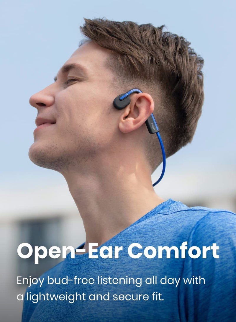 OpenMove Bluetooth Wireless Headphones with Mic Blue