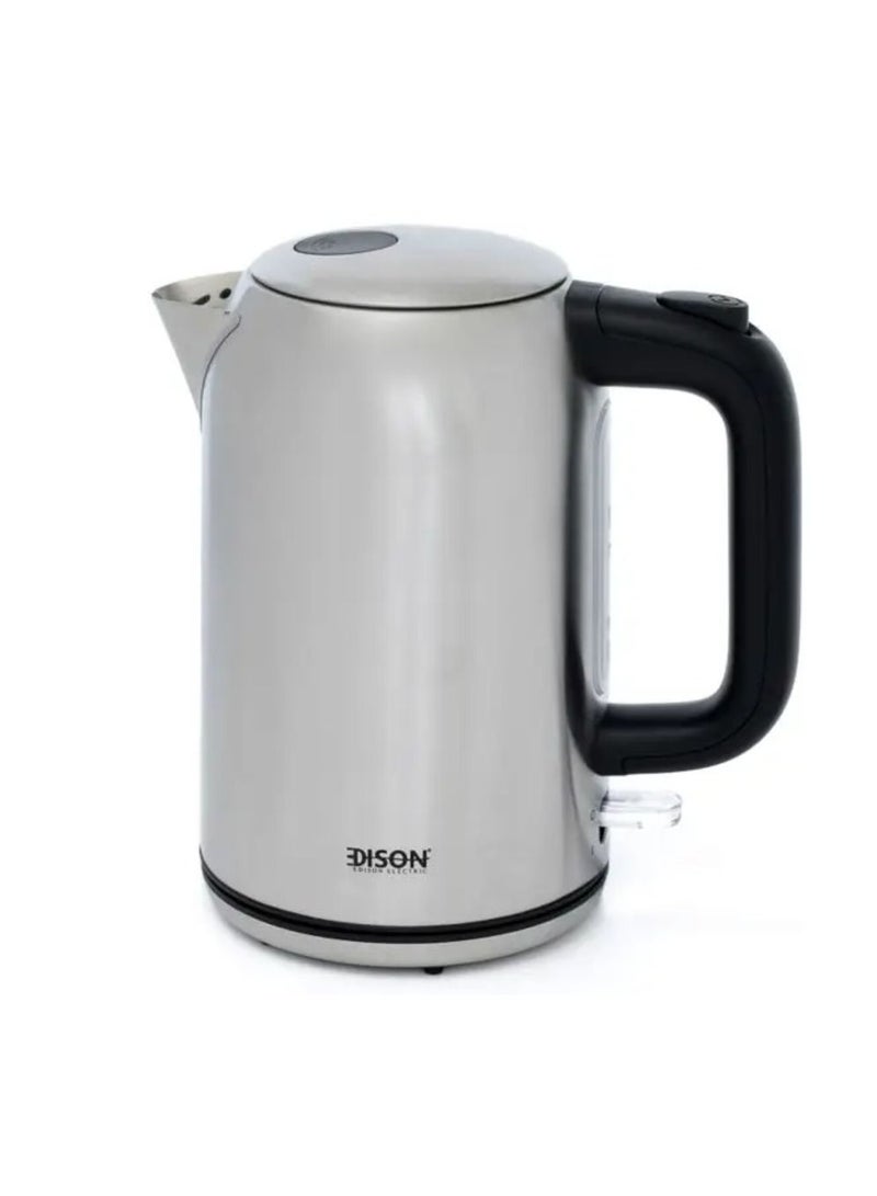 Edison Round Kettle Steel 1.7 Liter Silver 2200 Watt