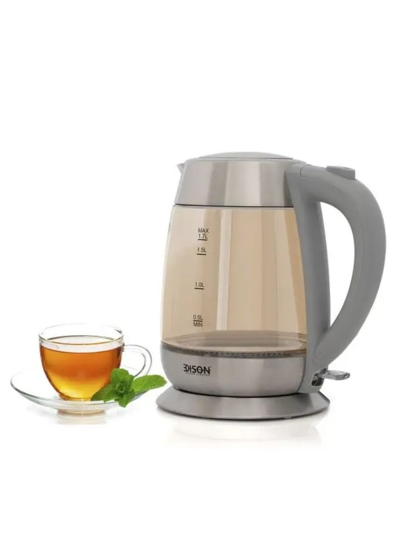 Edison kettle, copper handle, gray, 1.7 liter, 2200 watts