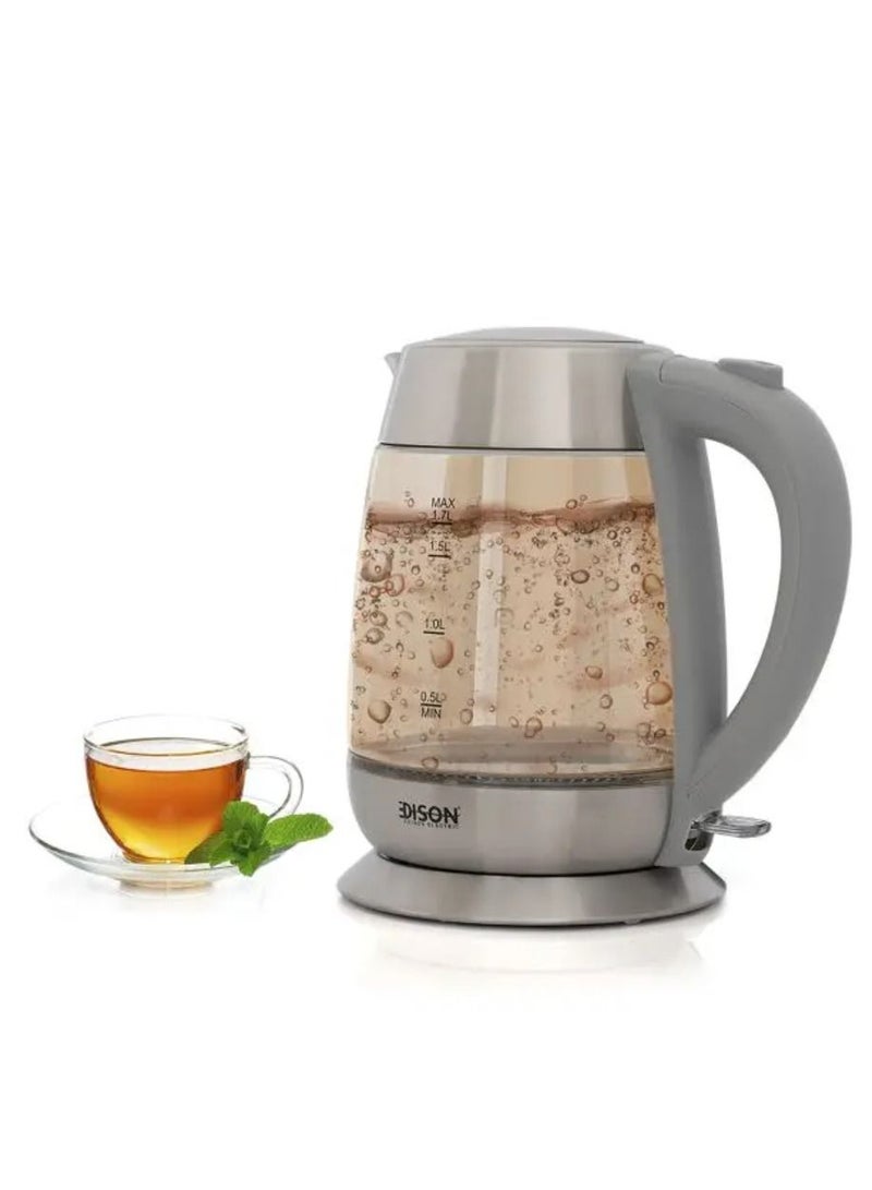 Edison kettle, copper handle, gray, 1.7 liter, 2200 watts