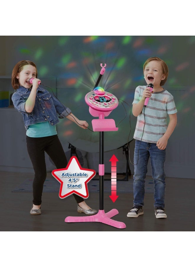 VTech Kidi Star Karaoke System 2 Mics with Mic Stand & AC Adapter, Pink