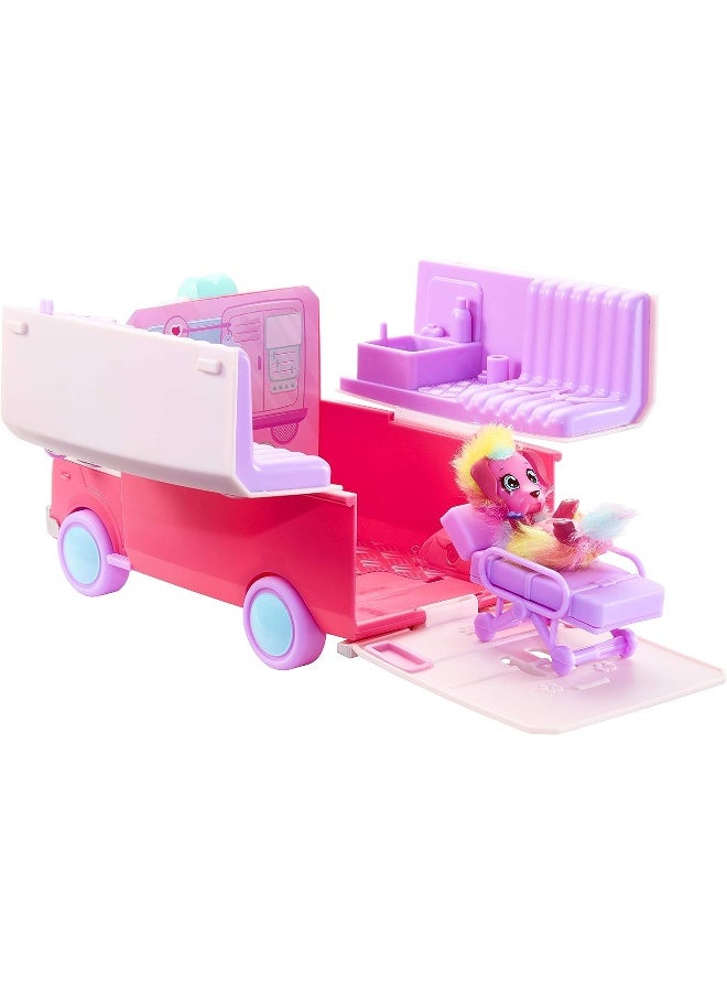 Little Live Pets Scruff-a-Luvs Surprise Vet Rescue - Ambulance Vet Set with a Doctor's Bed