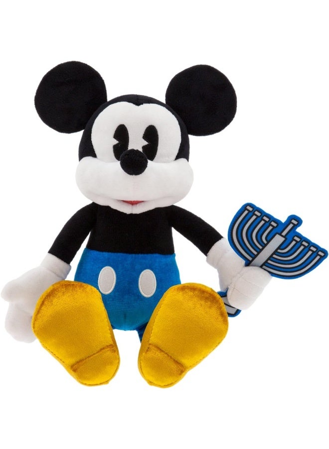 Disney Store Official Mickey Mouse Hanukkah Plush - 15-Inch Toy Celebrating Festival of Lights - Traditional Design with Menorah