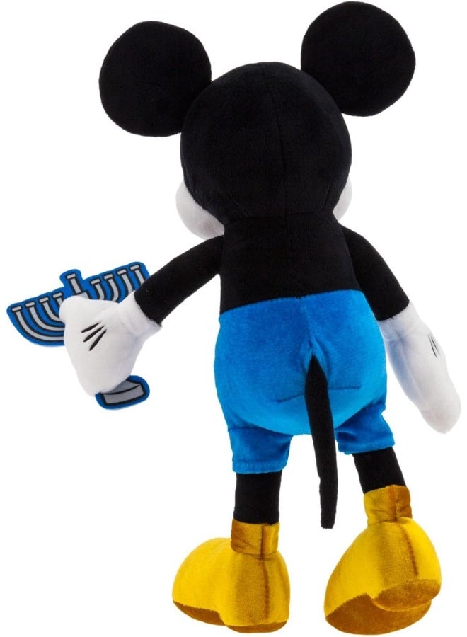 Disney Store Official Mickey Mouse Hanukkah Plush - 15-Inch Toy Celebrating Festival of Lights - Traditional Design with Menorah