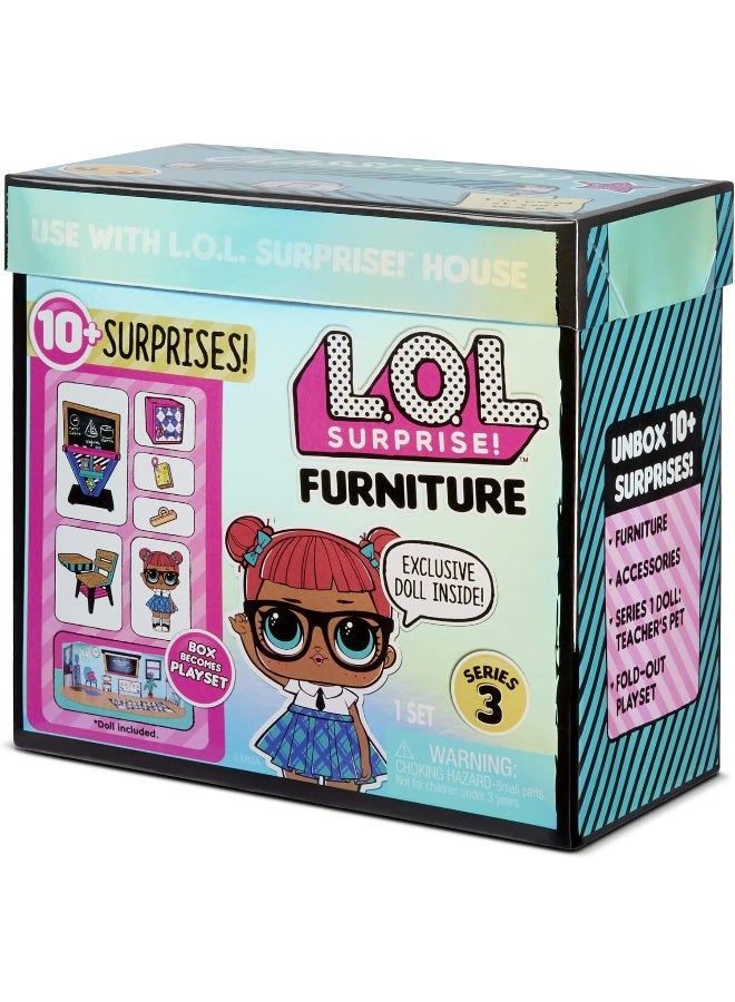 LOL Surprise Collectable Dolls for Girls - With 10 Surprises and Accessories - Teacher's Pet - Furniture Series 3