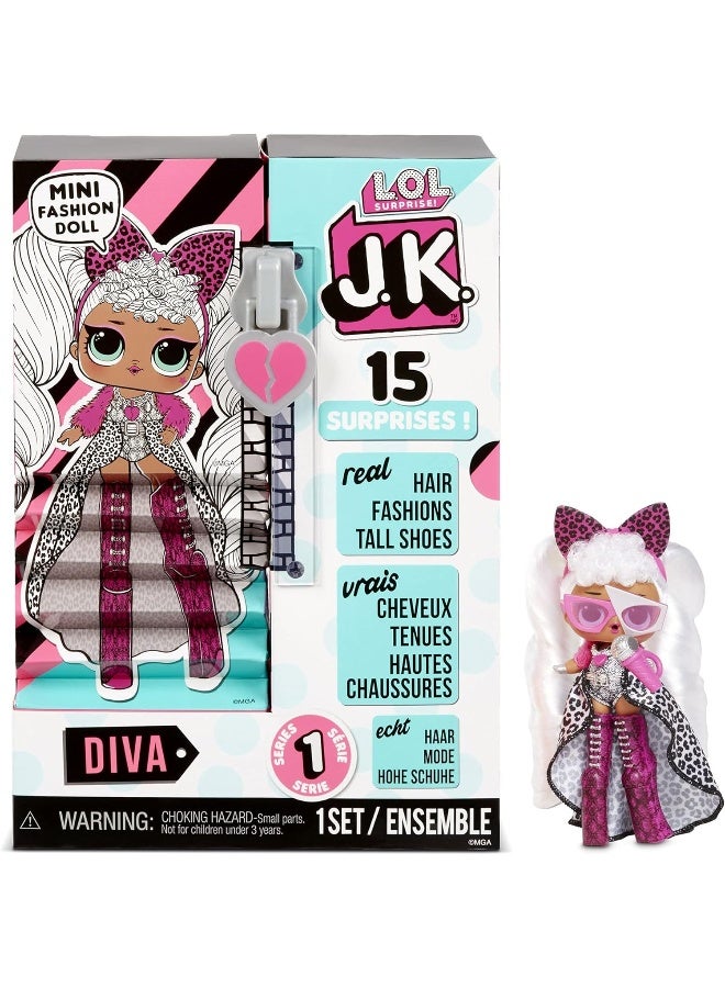 L.O.L. Surprise J.K. Doll-Diva Diva Mini Fashion Doll With 15 Surprises