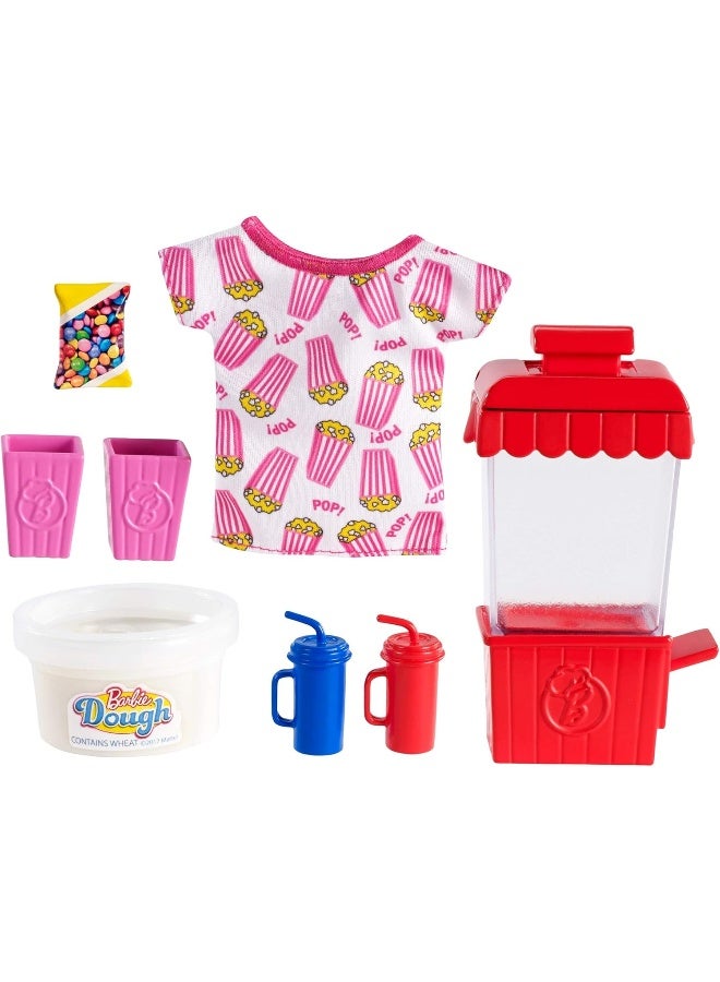 Barbie GHK39 Cooking & Baking Accessory Set Popcorn, Toy from 4 Years