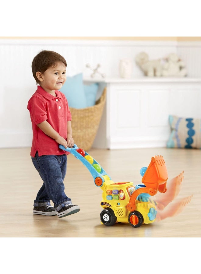 VTech Pop-a-Balls Push & Pop Bulldozer, Yellow