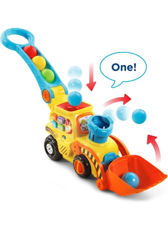 VTech Pop-a-Balls Push & Pop Bulldozer, Yellow