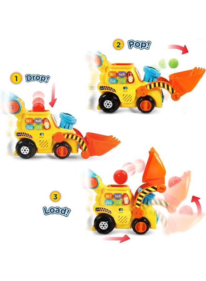 VTech Pop-a-Balls Push & Pop Bulldozer, Yellow