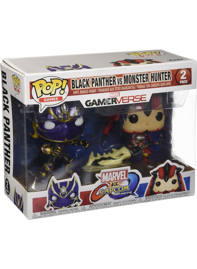 Funko Pop! Black Panther vs Monster Hunter (2-Bundle Pack), Action Figure