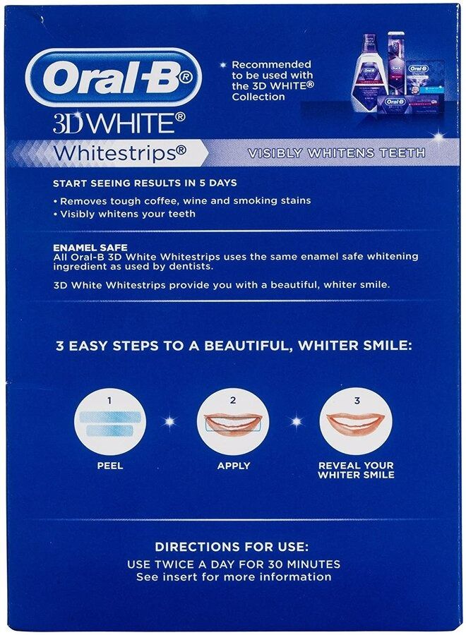 Oral B 3D White Teeth Whitening Strips 14 Treatments