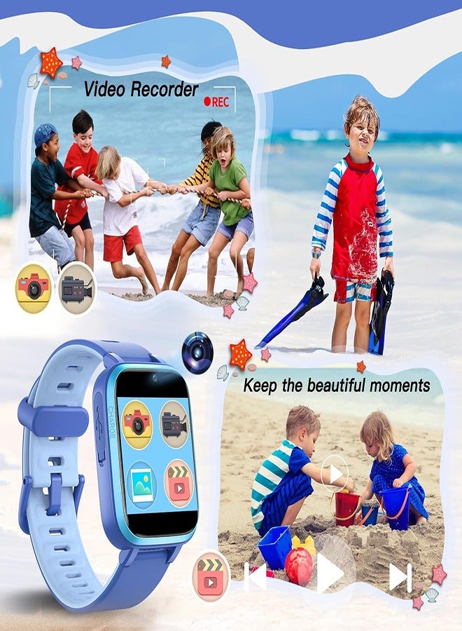 Smart Watch for Kids Waterproof Heart Rate Sleep Monitor 7 Kinds of Puzzle Games Pedometers