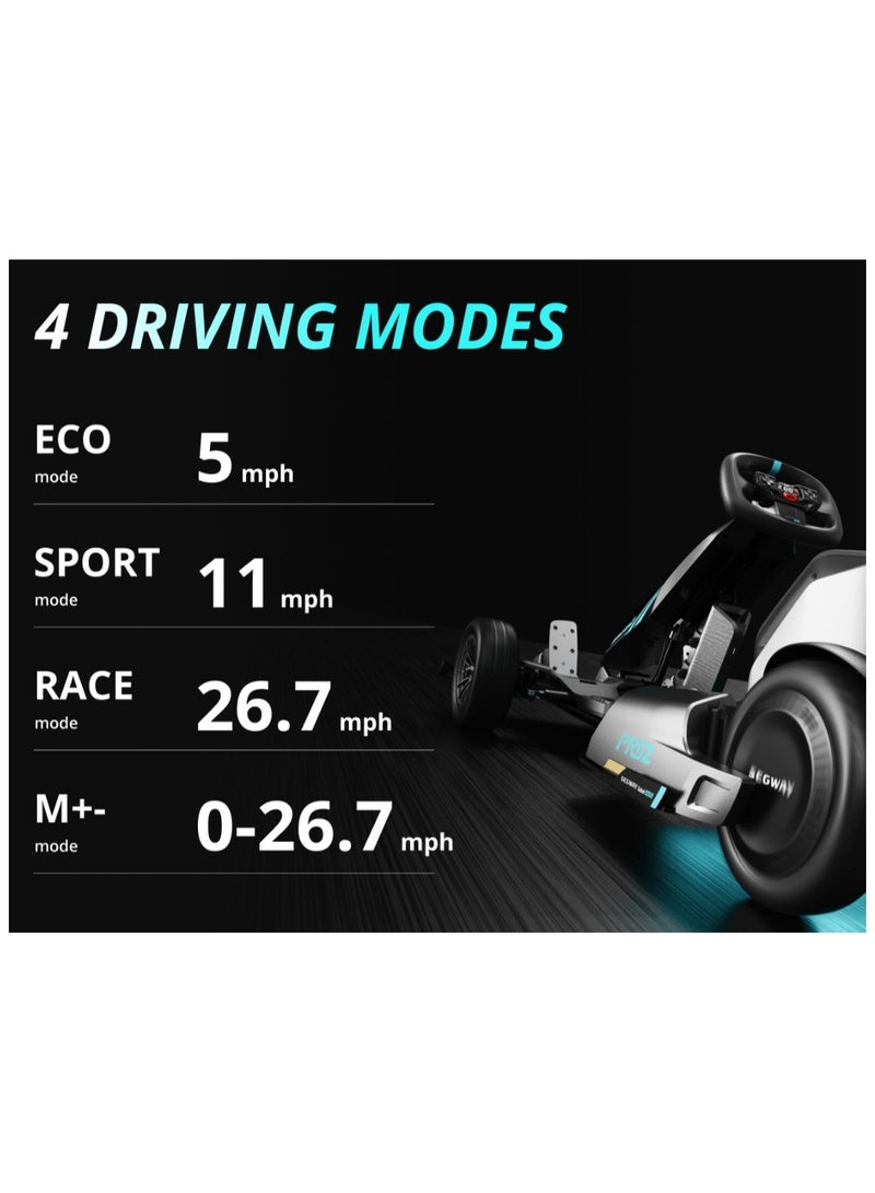 Segway Ninebot Gokart Pro 2 | 26.7 mph max speed | 15.5 Mi Typical Range | 4,800 W Max. Power | 15% Max Slope Max Speed | Self Balancing scooter | Indoor and Outdoor