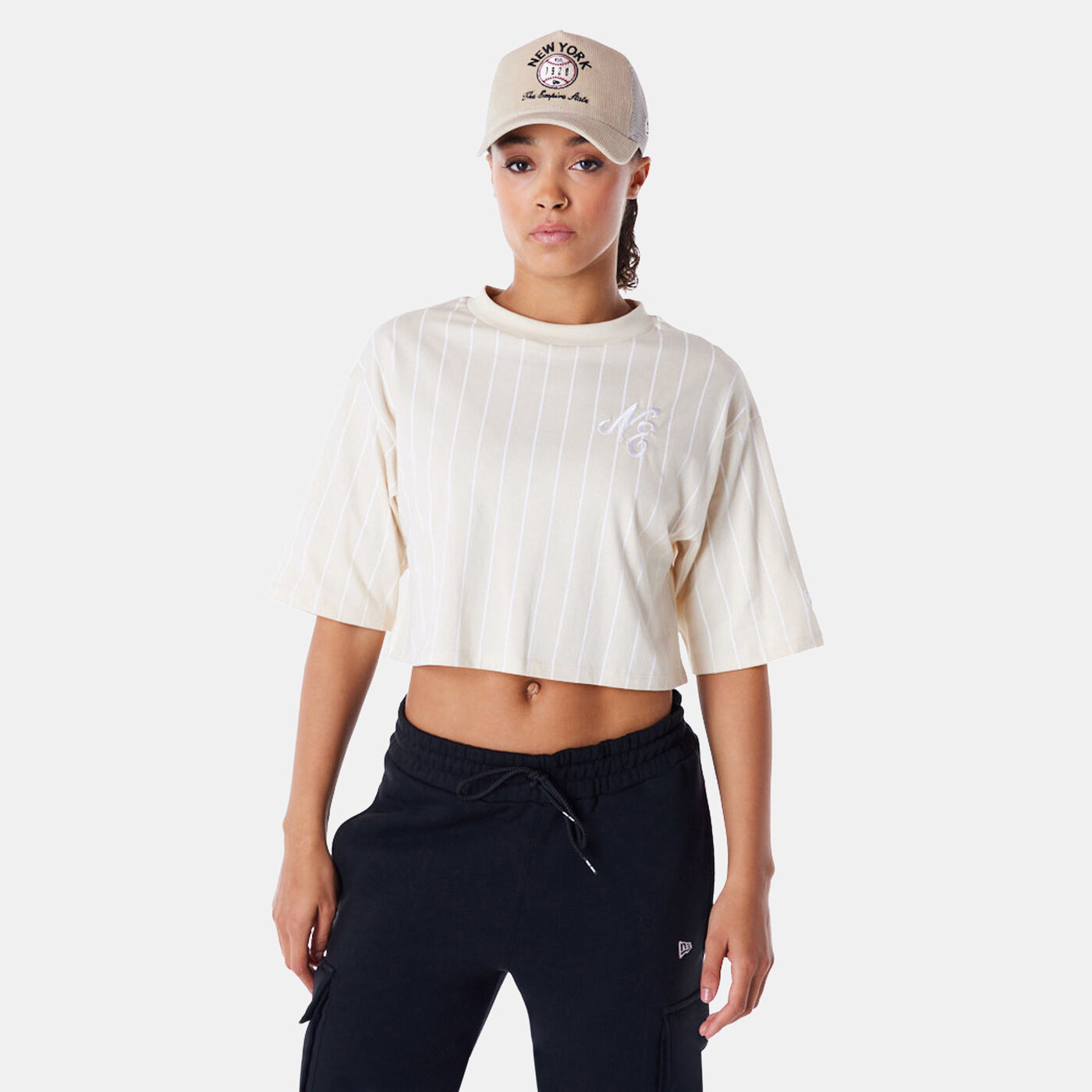 Women's Pinstripe Crop Top