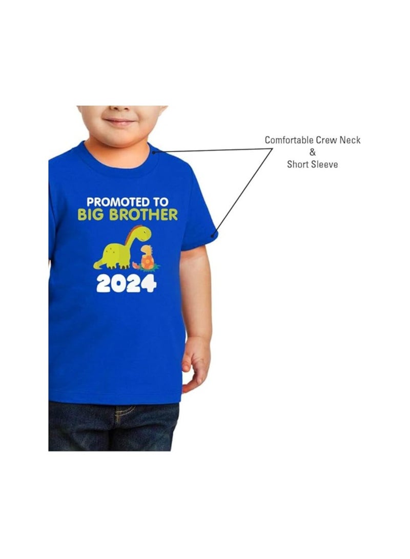 Big Brother Kids Boys T-Shirt - Round Neck, Short Sleeve, Soft and Comfortable Tshirt - Big Brother Announcement Tee for Boys with Fun Big Brother Design