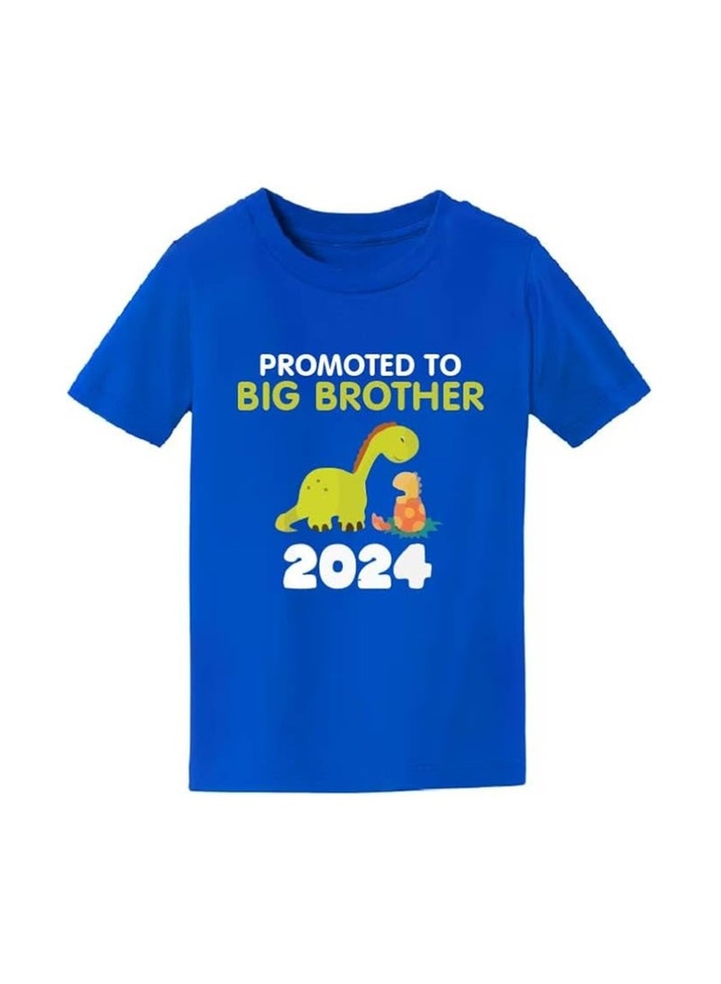 Big Brother Kids Boys T-Shirt - Round Neck, Short Sleeve, Soft and Comfortable Tshirt - Big Brother Announcement Tee for Boys with Fun Big Brother Design