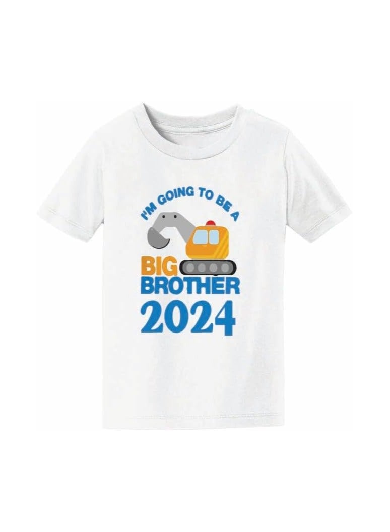 Big Brother Kids Boys T-Shirt - Round Neck, Short Sleeve, Soft and Comfortable Tshirt - Big Brother Announcement Tee for Boys with Fun Big Brother Design