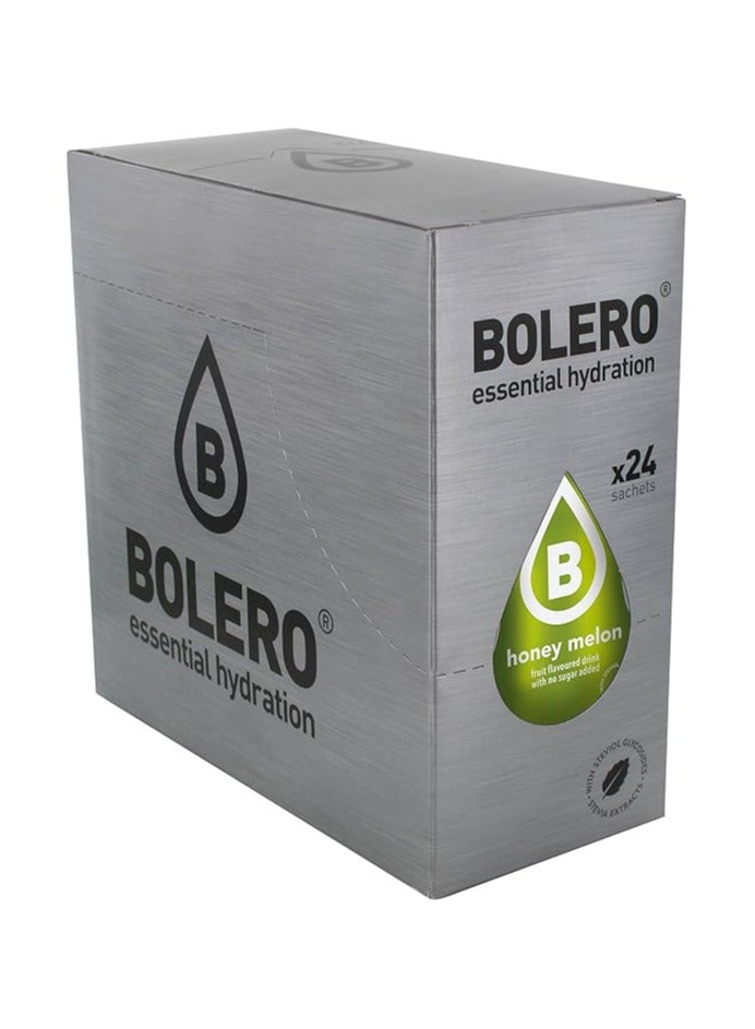 Bolero Advanced Hydration Drink Packets Classic Sachets, Sugar-Free Water Flavoring Packets, Calorie-Free Powder Drink (9g PACK OF 24, HONEY MELON)