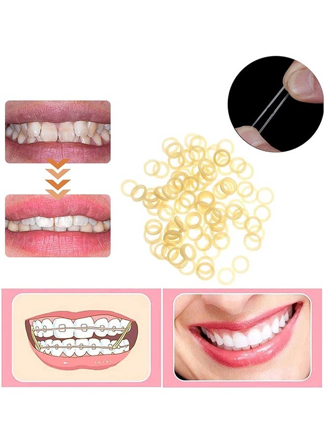 500 Pcs Orthodontic Elastic Rubber Bands, 3.5 Oz 1/4