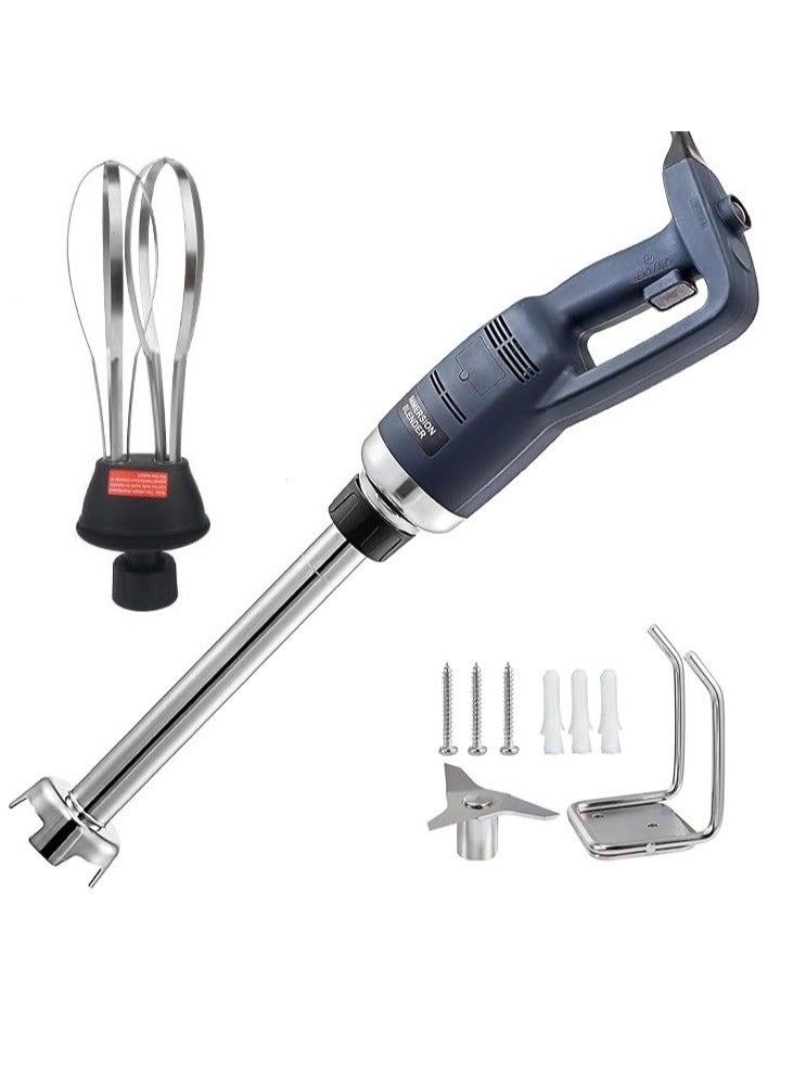 LETWOO 500W Variable Speed 4000 to 16000RPM Commercial Immersion Blender Hand Held Mixer with 15.7Inch 304 Stainless Steel Removable Shaft & Detachable Whisk Attachment.