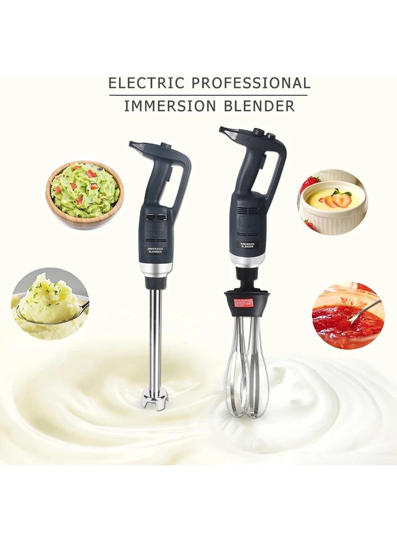 LETWOO 500W Variable Speed 4000 to 16000RPM Commercial Immersion Blender Hand Held Mixer with 15.7Inch 304 Stainless Steel Removable Shaft & Detachable Whisk Attachment.