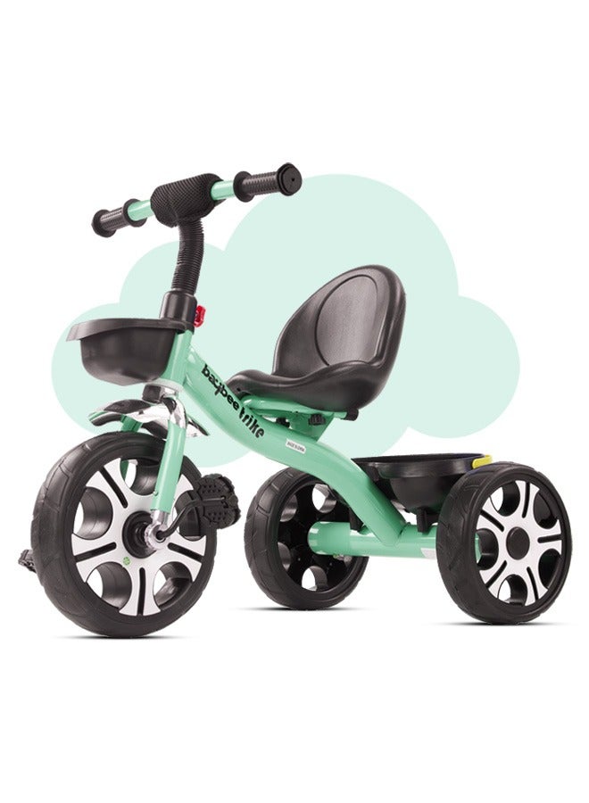 Baybee Coaster Tricycle for Kids Baby Smart Plug and Play Kids Tricycle Cycle with Front & Rear Storage Baskets 3 Wheels Tricycle Bicycle Baby Tricycle Cycle for Kids 2 to 5 Years Boy Girl Green