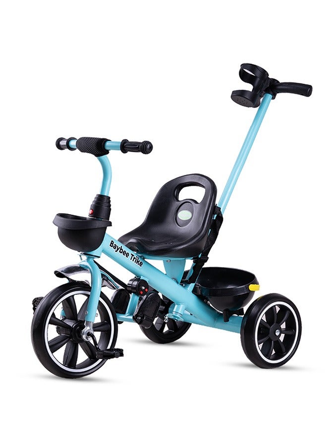 Baybee 2 In 1 Hero Baby Tricycle For Kids  Smart Plug And Play Kids Tricycle Cycle With Parental Push Handle & Storage Baskets Baby Tricycle Cycle For Kids 2 To 5 Years Boy Girl Blue