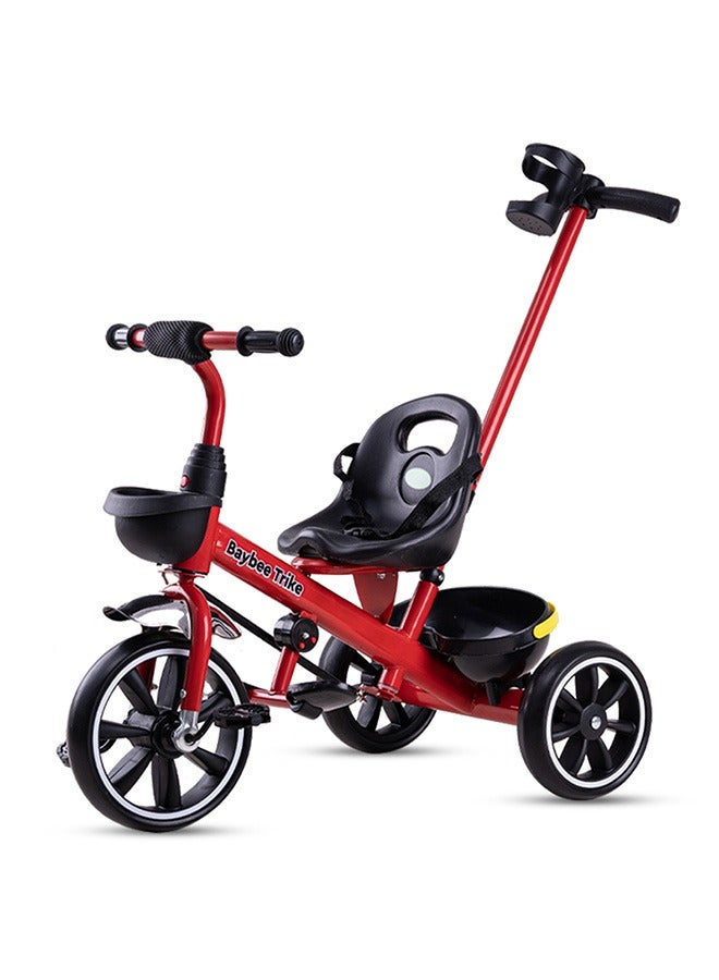 Baybee 2 in 1 Hero Baby Tricycle for Kids  Smart Plug and Play Kids Tricycle Cycle with Parental Push handle & Storage Baskets Baby Tricycle Cycle for Kids 2 to 5 Years Boy Girl Red