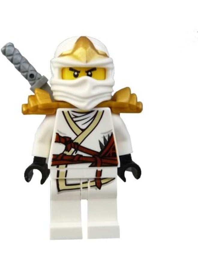 Lego Ninjago Zane ZX Minifigure with Armor and Katana Sword