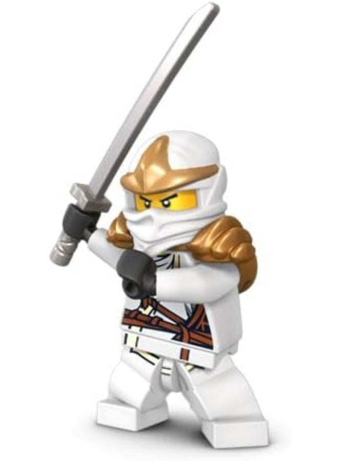 Lego Ninjago Zane ZX Minifigure with Armor and Katana Sword