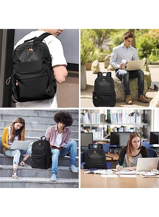 Laptop Backpack for Men Women, Water Resistant Travel Bag with USB Charging Port, Business Slim Durable College School Bookbag Fits 15.6 Inch Notebook