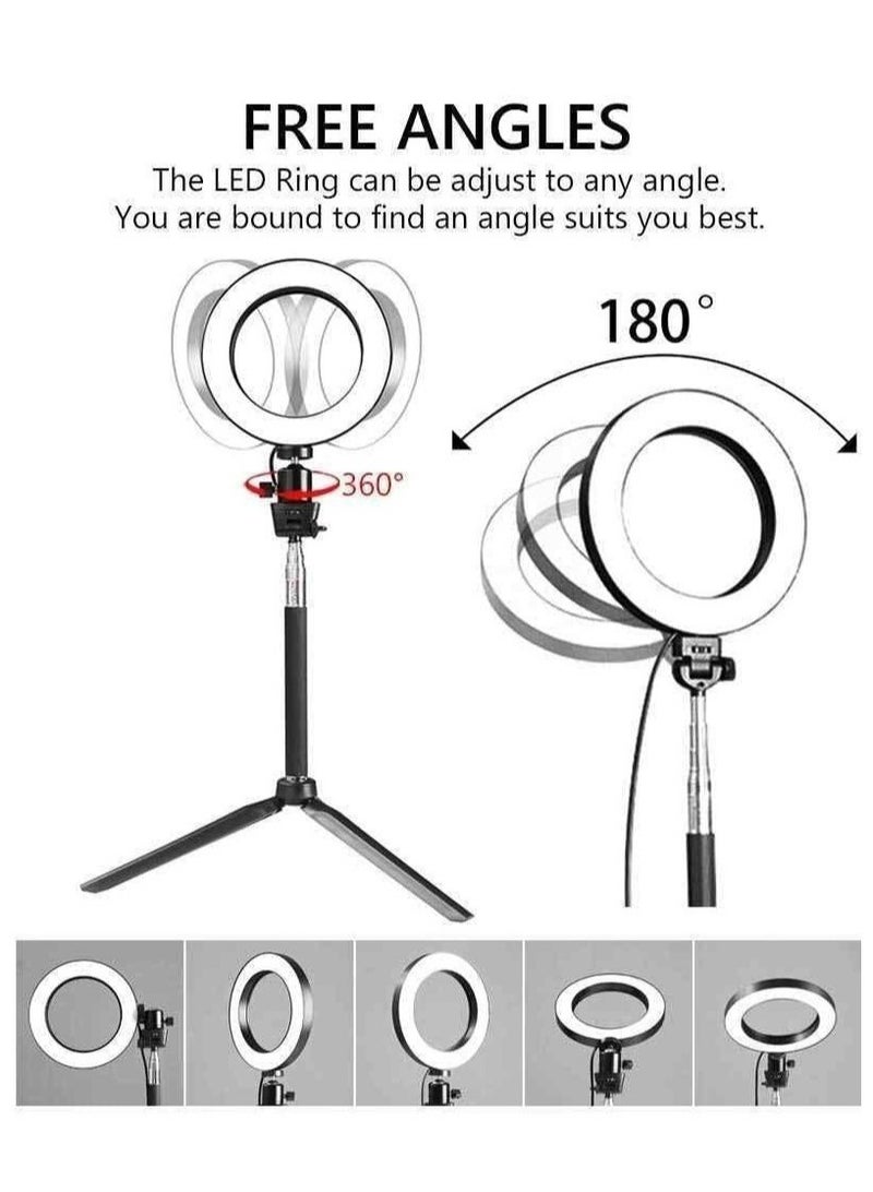 10 Inch 3 Color Ring Light for Phone, Camera & Video Shooting with Portable 7 Feet Tripod Stand for YouTube, Photo-Shoot, Video Shoot, Live Stream, Makeup & Vlogging