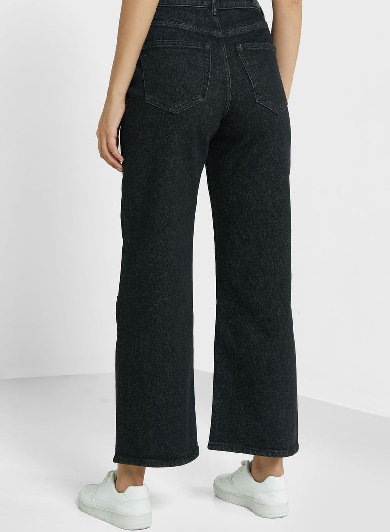 High Waist Straight Jeans