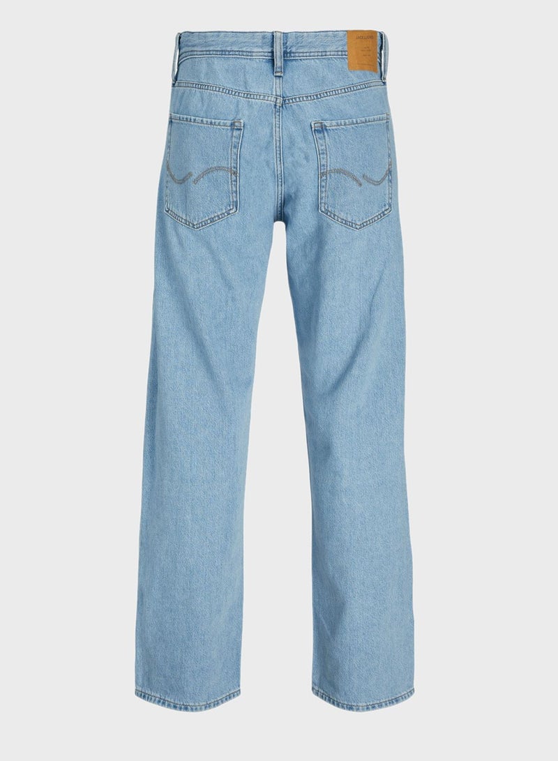 Jjieddie Jjorigianal Straight Fit Light Wash Jeans