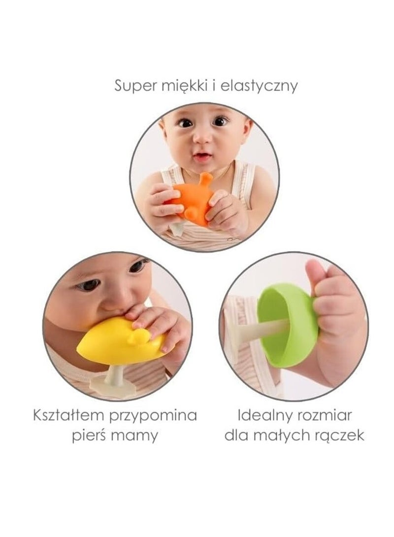 Safety 1st featuring Mombella Mimi Mushroom Teether, Green, Small