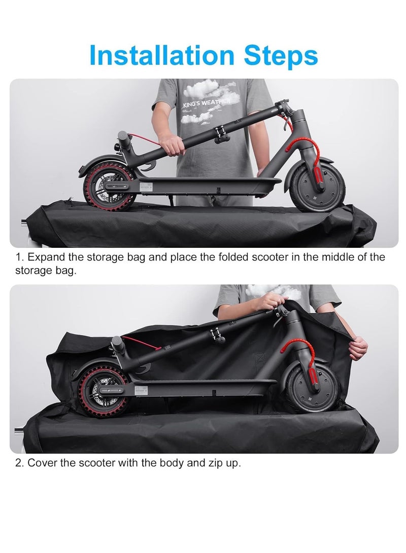 Portable Waterproof Scooter Storage Bag, Oxford Cloth Folding Carrying Bag for Xiaomi 1S M365 Pro2 Electric Scooter, 45x17x9 inches Travel Bag