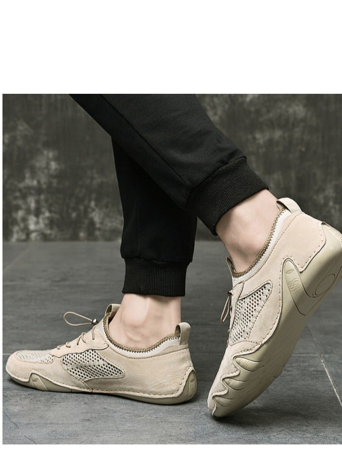 Men's Mesh Shoes, Breathable Sports And Leisure Shoes, Leather Shoes