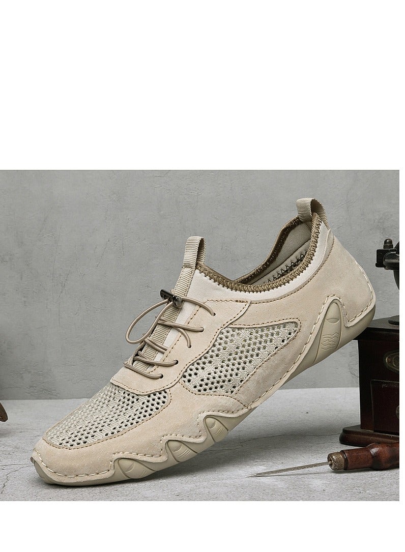 Men's Mesh Shoes, Breathable Sports And Leisure Shoes, Leather Shoes