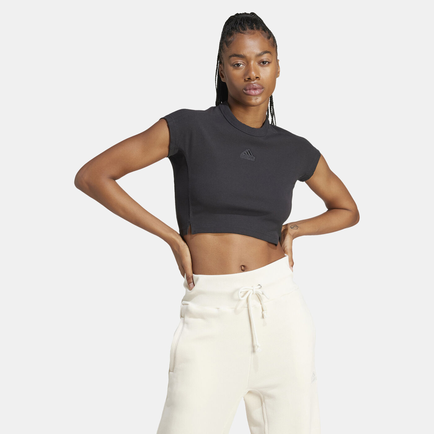 Women's Lounge Ribbed Crop Top