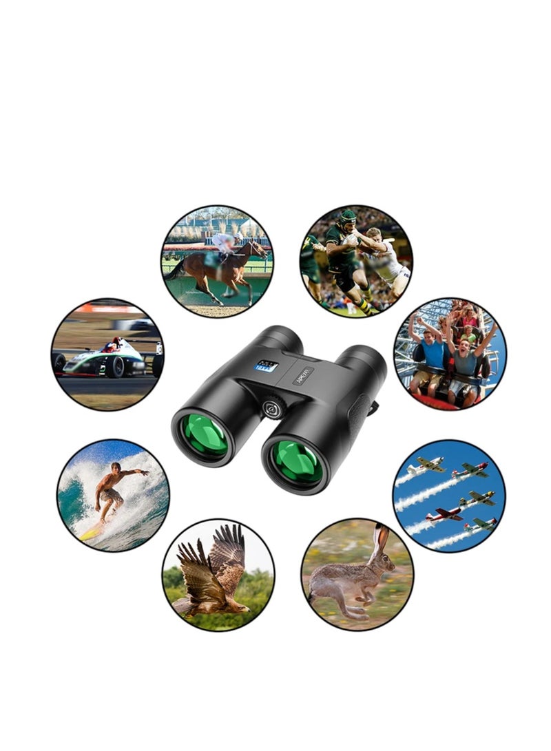 APEXEL 10x42 FMC BAK4 High Power Binoculars with Auto Fixed Focus, Waterproof & Fogproof, Compact Telescope for Bird Watching, Hunting, Travel, and Sports Events