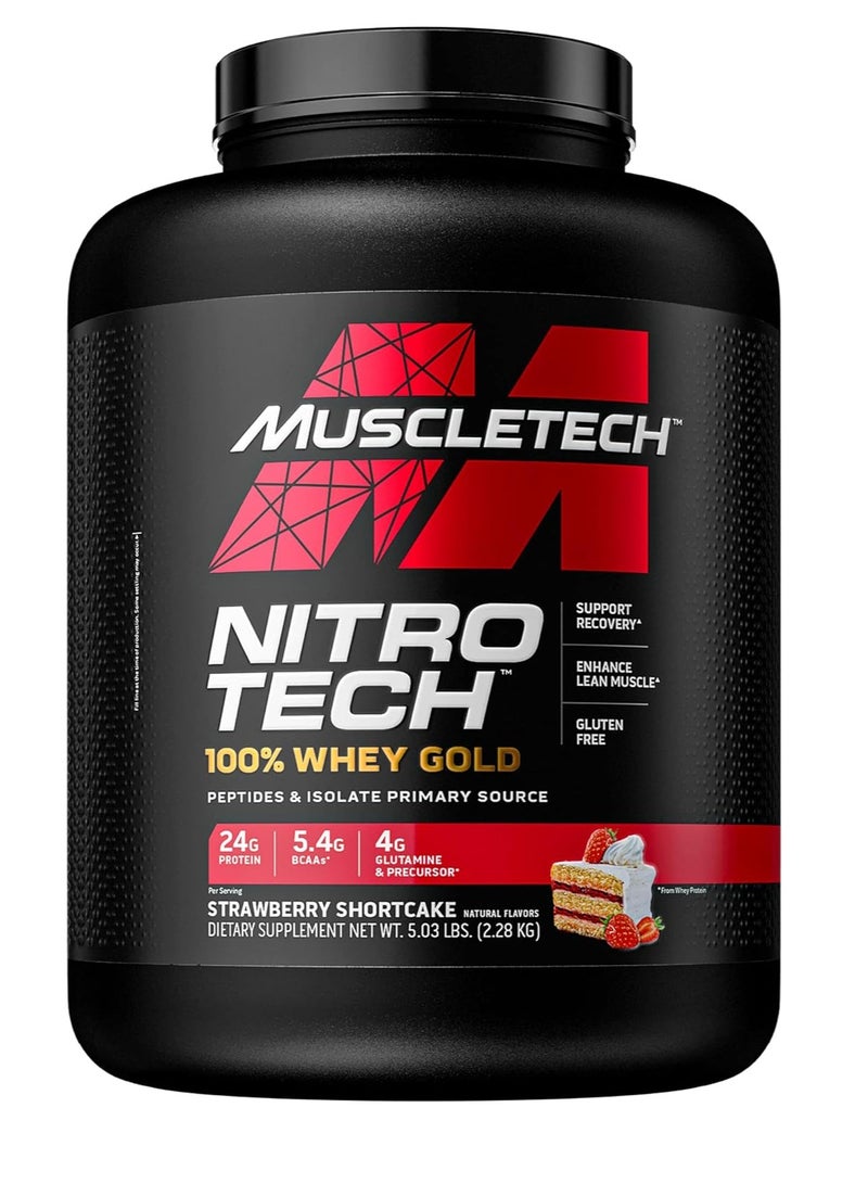 Nitro Tech Whey Gold, Strawberry Short Cake, 5 LB